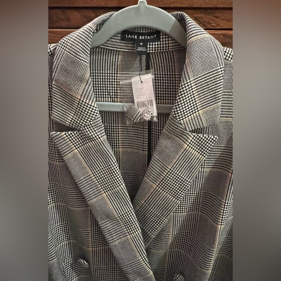 NWT Lane Bryant Double Breasted Plaid Blazer in Bastille Plaid Sz 18 - Picture 6 of 13